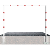 Height restriction barriers | pivotable | for casting in concrete | total width: 3000 mm